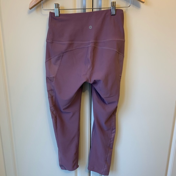 Lavender Tights With Mesh Detailing - Picture 3 of 6